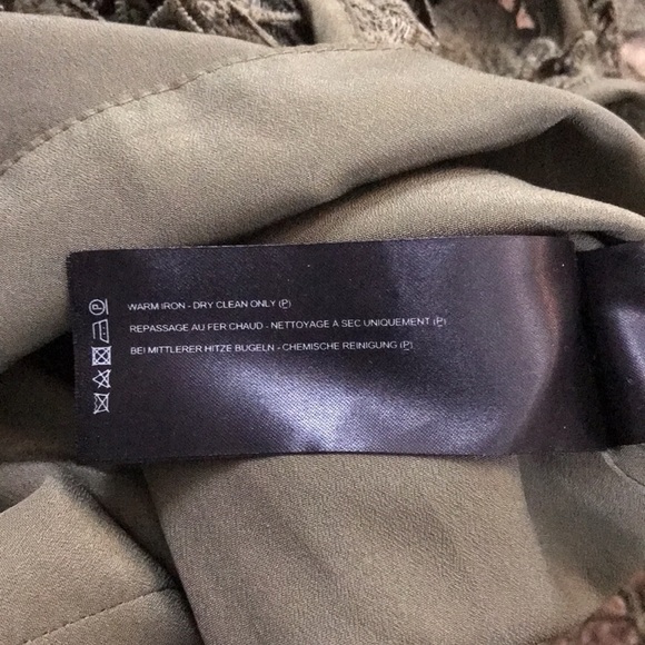 KEEPSAKE Green Frameless Asymmetrical Lace Cocktail Dress Size Extra Small - Picture 8 of 10